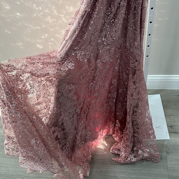 Blondie Nites TAMMI" LONG SEQUIN MESH MERMAID TIEBACK DRESS - Picture 11 of 12